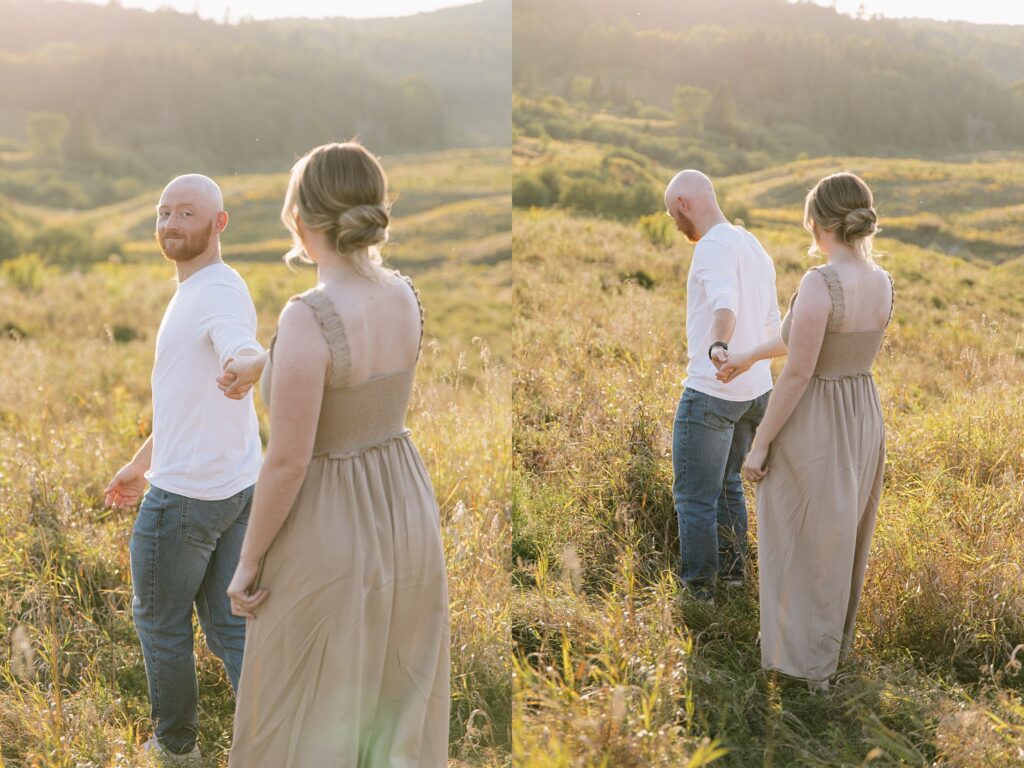 Rosie and Nick in Gatineau Park late September for a sunset engagement session.