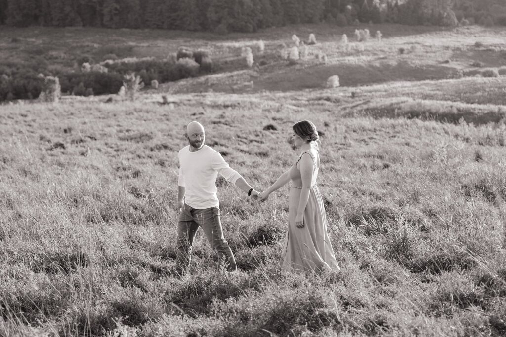 Rosie and Nick in Gatineau Park late September for a sunset engagement session.