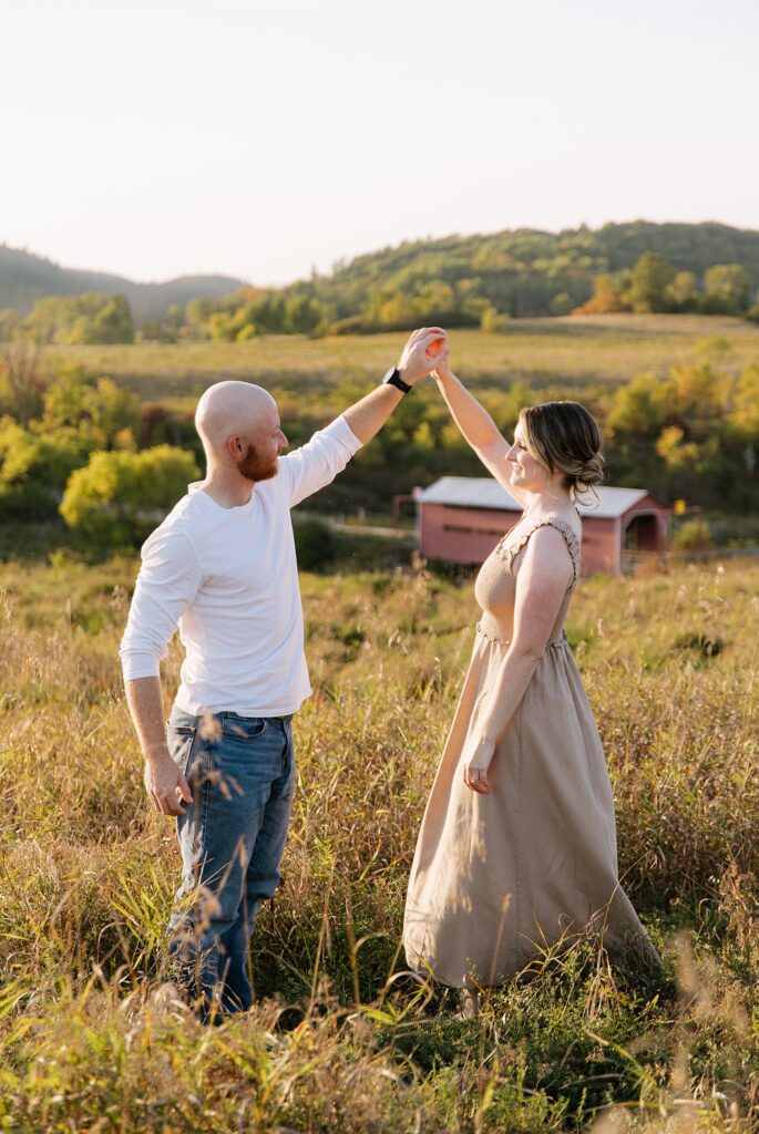 Rosie and Nick in Gatineau Park late September for a sunset engagement session.