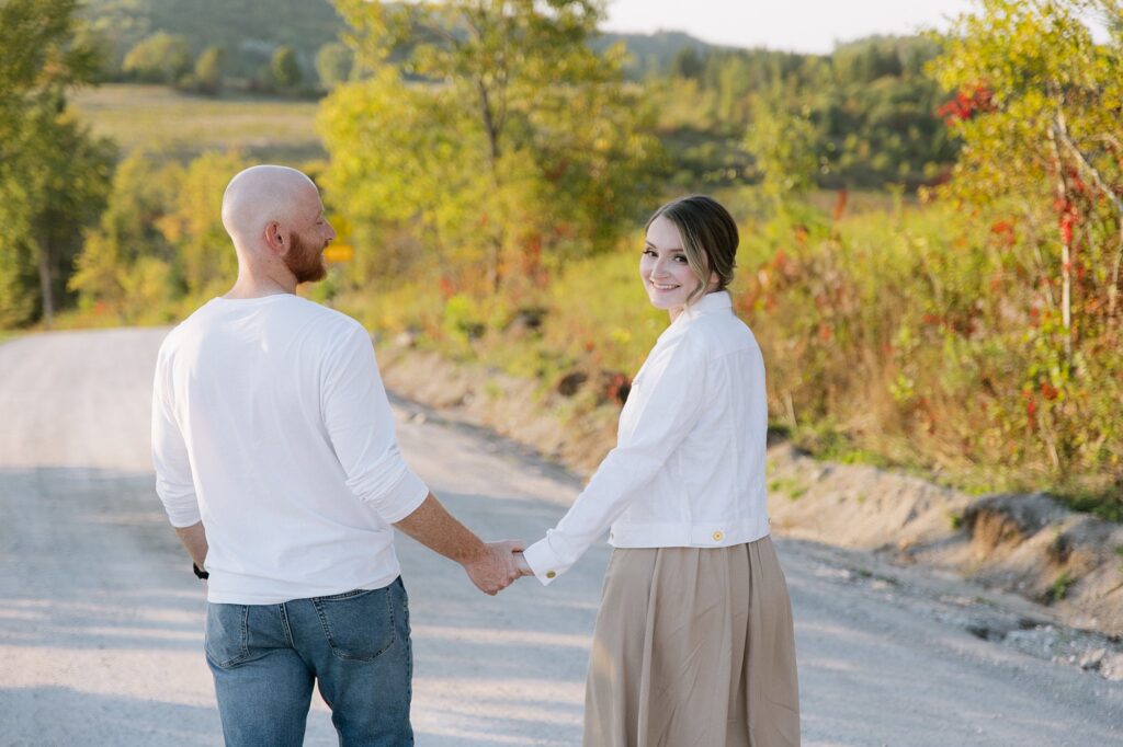 Rosie and Nick in Gatineau Park late September for a sunset engagement session.