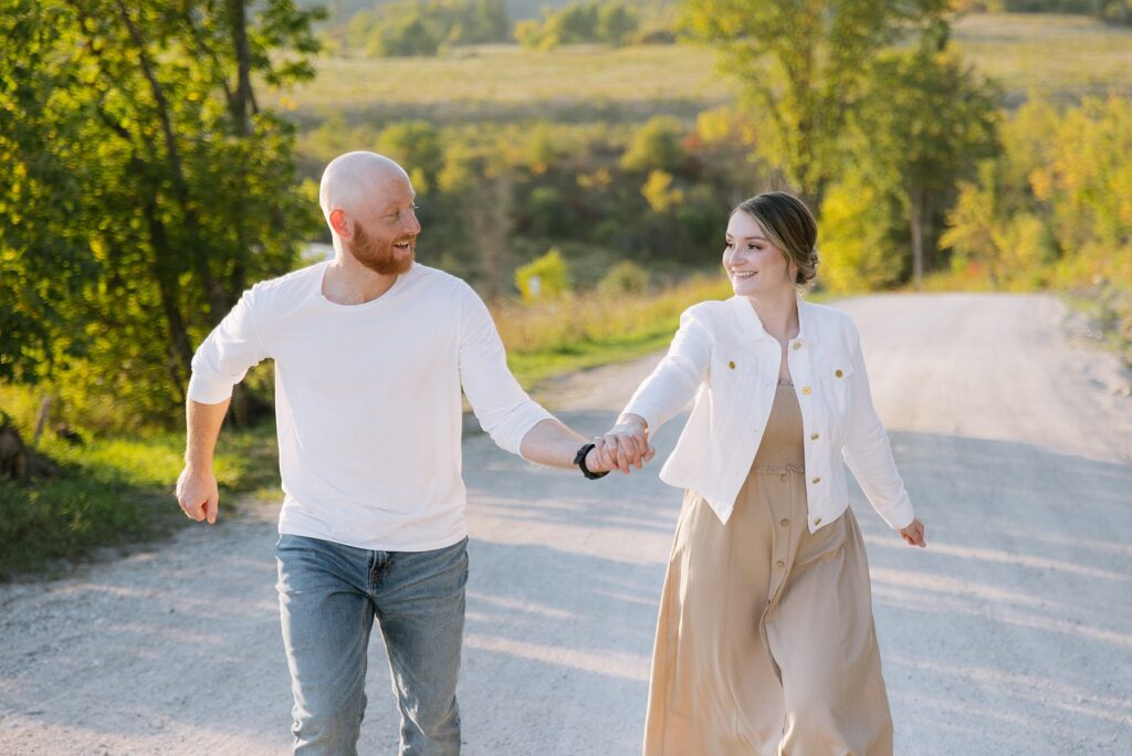 Rosie and Nick in Gatineau Park late September for a sunset engagement session.