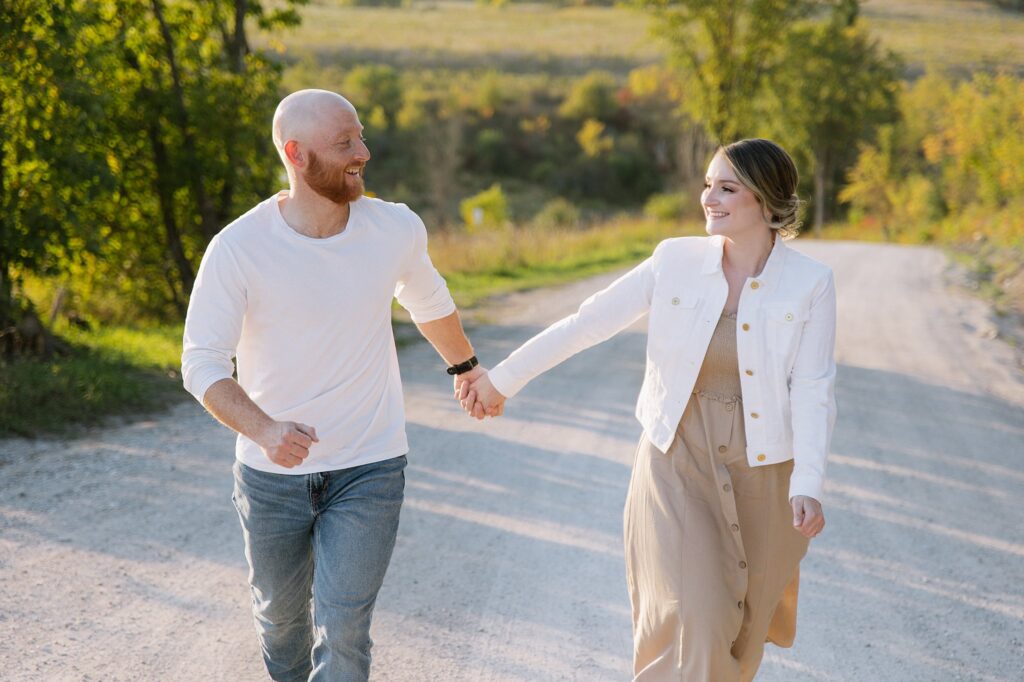 Rosie and Nick in Gatineau Park late September for a sunset engagement session.