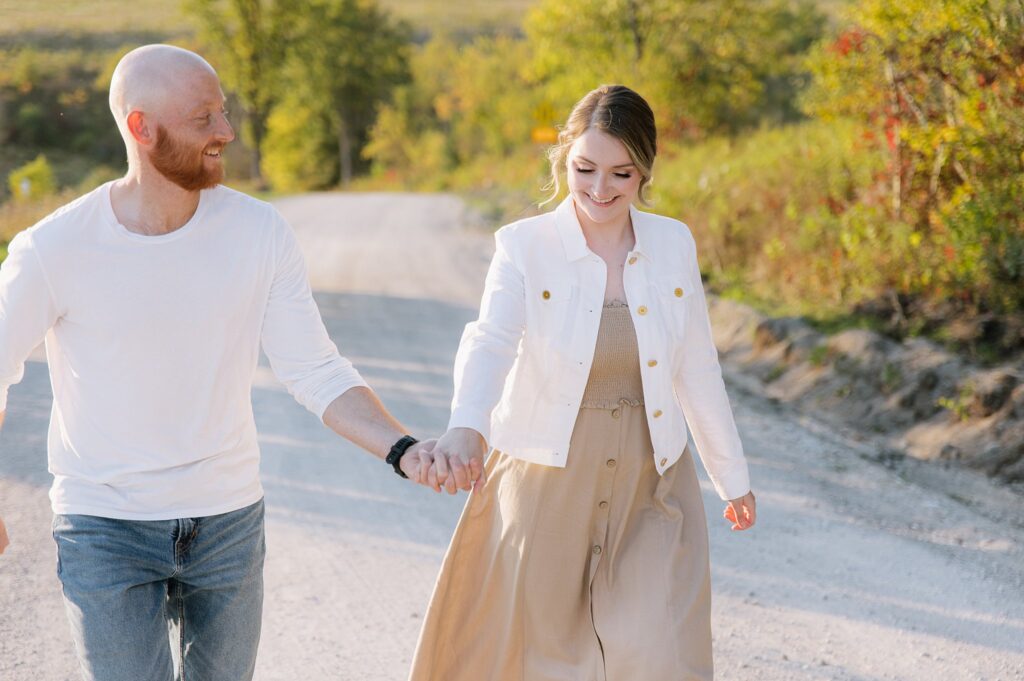 Rosie and Nick in Gatineau Park late September for a sunset engagement session.