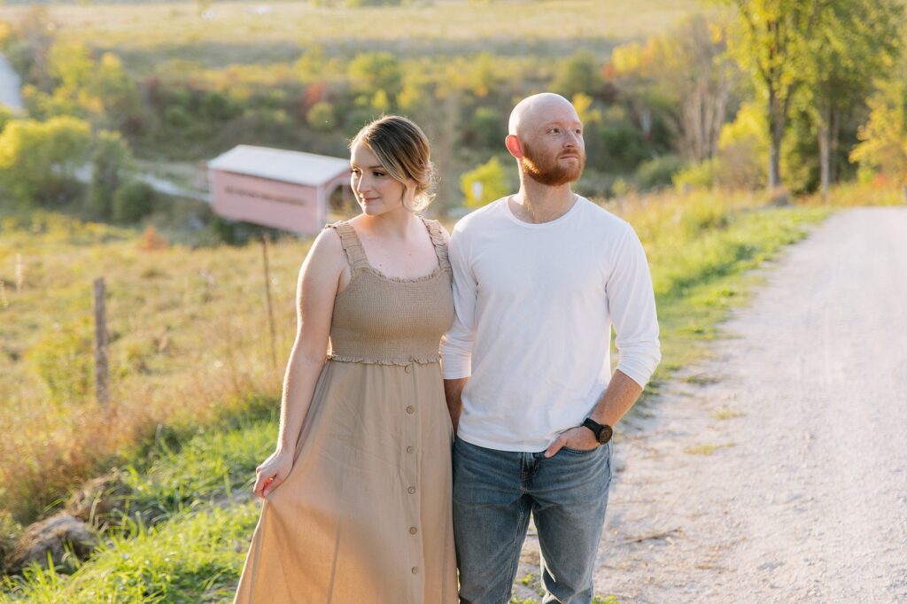 Rosie and Nick in Gatineau Park late September for a sunset engagement session.
