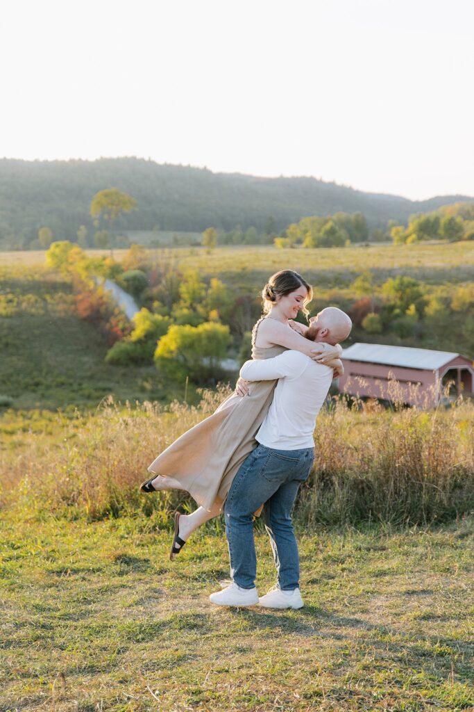 Rosie and Nick in Gatineau Park late September for a sunset engagement session.