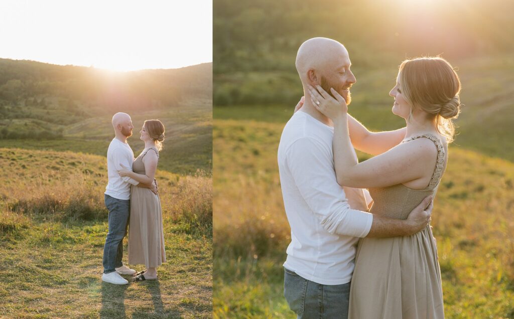 Rosie and Nick in Gatineau Park late September for a sunset engagement session.