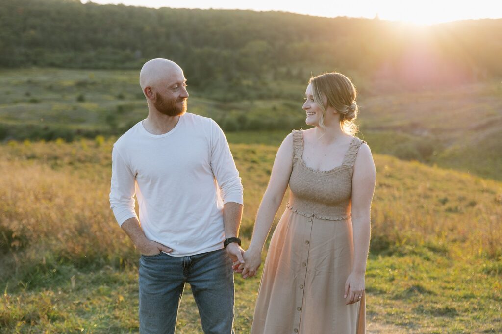 Rosie and Nick in Gatineau Park late September for a sunset engagement session.