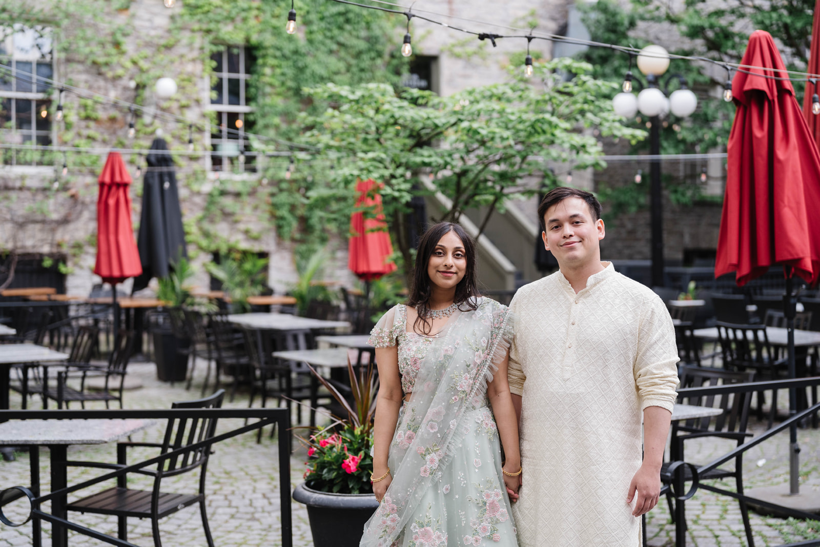 Couple standing outside a restaurant in Ottawa's Byward Market